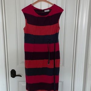 Calvin Klein striped dress with belt